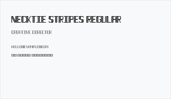 Necktie Stripes Regular Business Card