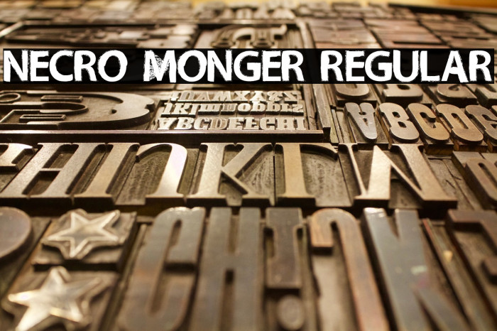 Necro Monger Regular Font examples