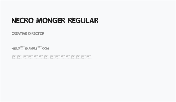 Necro Monger Regular Business Card