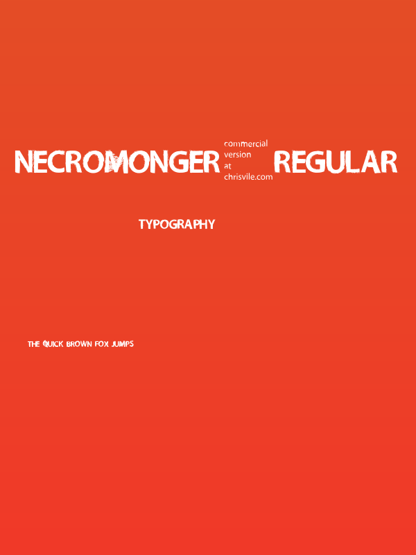 NecroMonger-Regular Poster