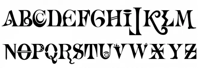 Necromantic Schriftart Groß
