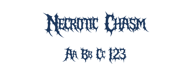 Necrotic Chasm Font Preview