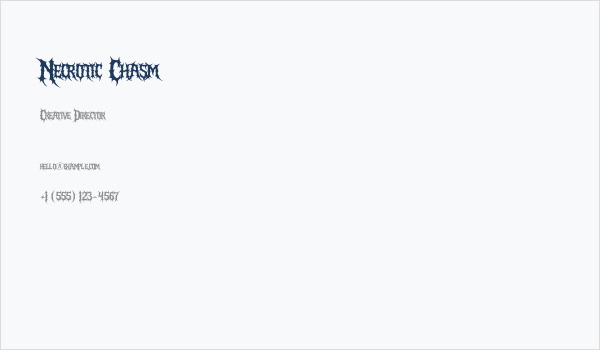 Necrotic Chasm Business Card