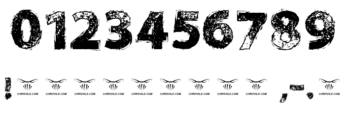 Necrotype Font OTHER CHARS