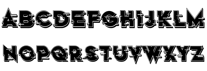 Nectar 3D Regular Font LOWERCASE