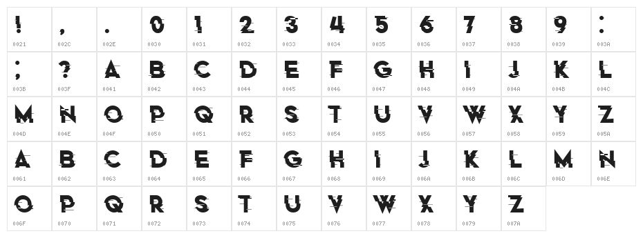 Nectar Regular Character Map