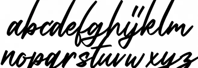 NedilanScriptDEMO-Regular Schriftart Kleinbuchstaben
