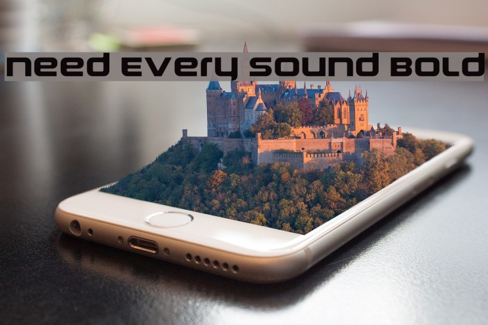 Need Every Sound Bold Font examples