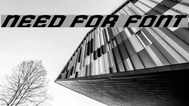 Need for Font Font examples