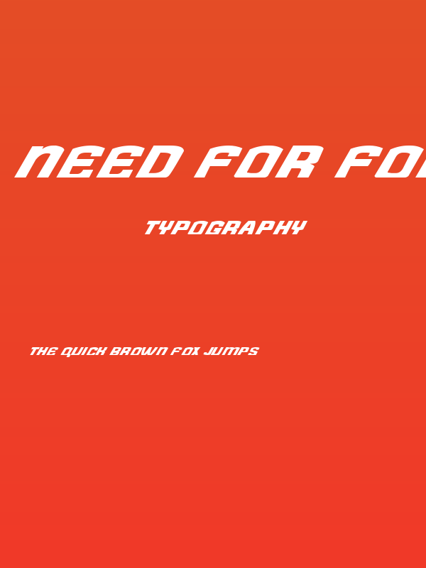 Need for Font Poster
