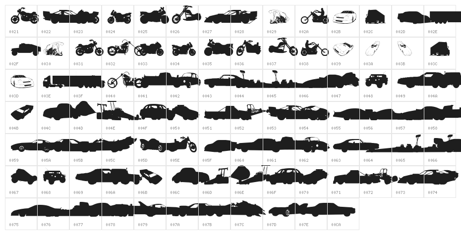 Need for Speed Character Map