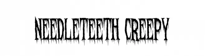Needleteeth Creepy  नि: शुल्क फ़ॉन्ट्स डाउनलोड