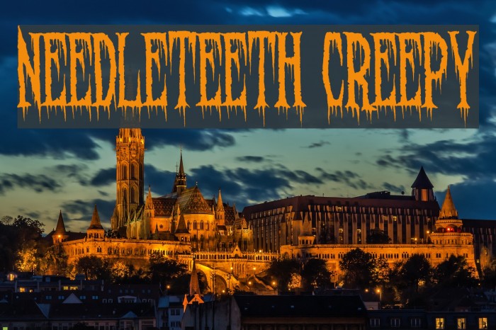 Needleteeth Creepy Font examples