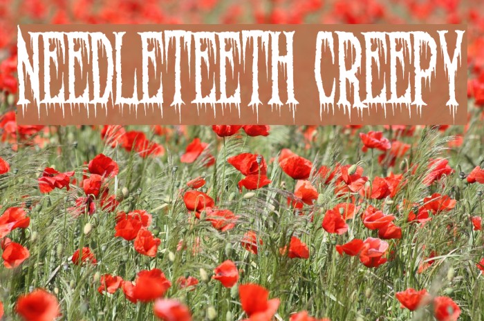 Needleteeth Creepy Font examples