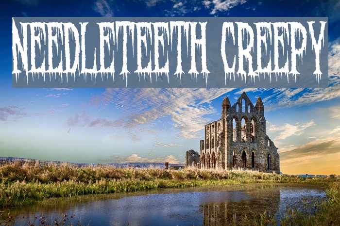 Needleteeth Creepy Font examples