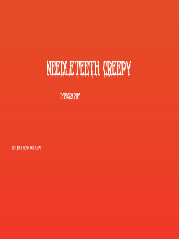 Needleteeth Creepy Poster