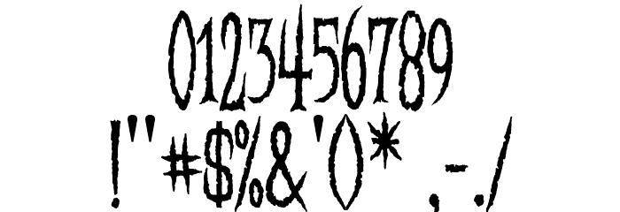 Needleteeth Psycho Font OTHER CHARS