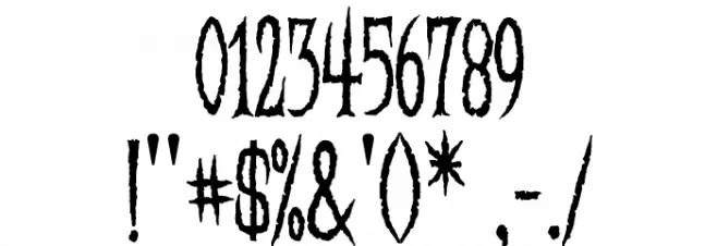 Needleteeth Regular Font OTHER CHARS