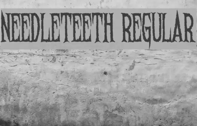 Needleteeth Regular Font examples