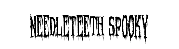 Needleteeth Spooky  Free Fonts Download