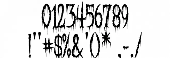 Needleteeth Spooky Font OTHER CHARS