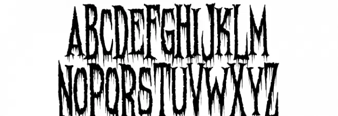 Needleteeth Spooky フォント 大文字
