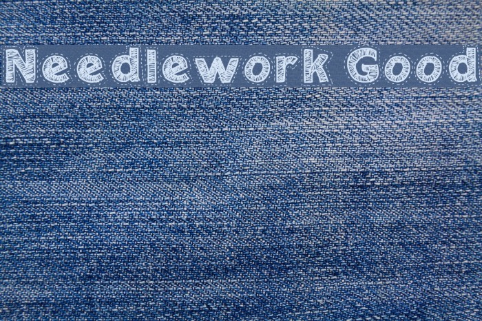 Needlework Good Font examples