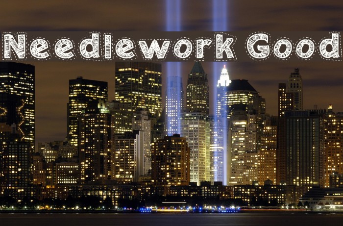 Needlework Good Font examples