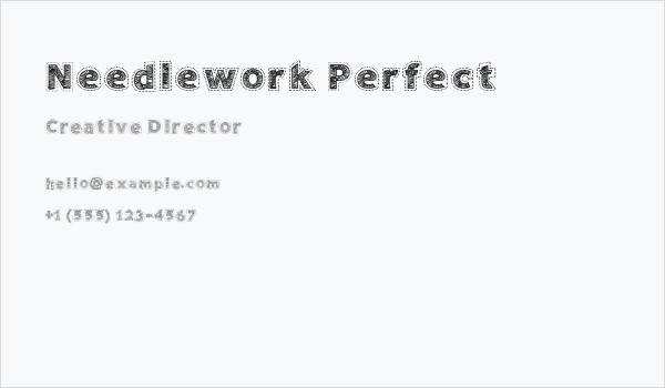 Needlework Perfect Business Card