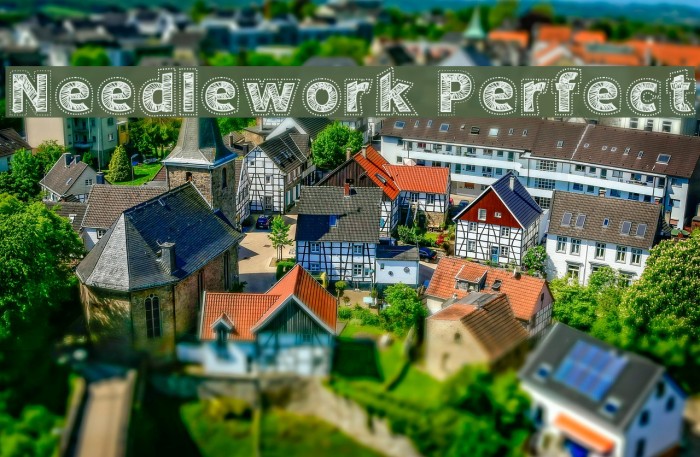 Needlework Perfect Font examples