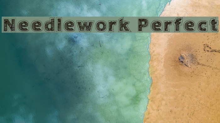 Needlework Perfect Font examples