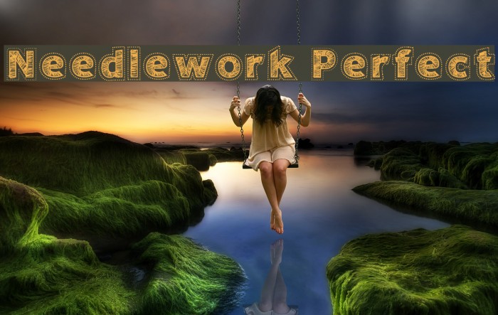 Needlework Perfect Font examples