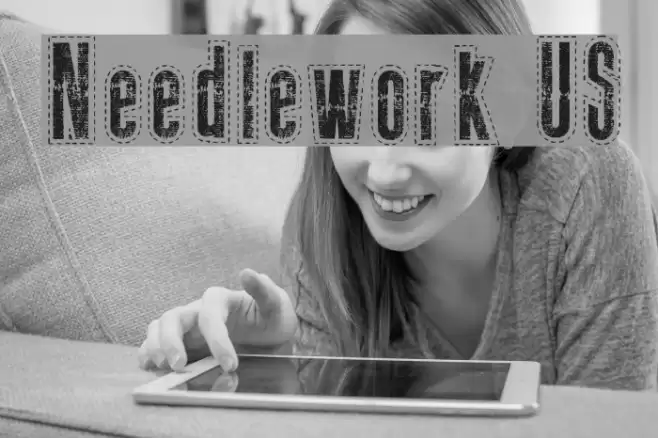 Needlework US Font examples