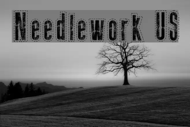 Needlework US Font examples