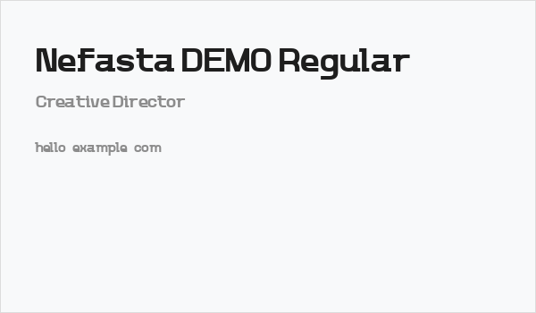 Nefasta DEMO Regular Business Card