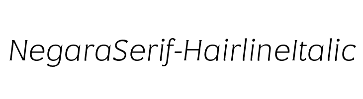 NegaraSerif-HairlineItalic  لخطوط تنزيل