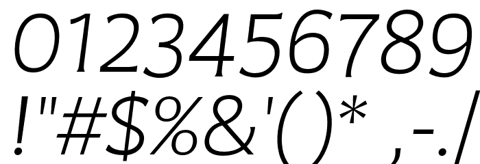 NegaraSerif-HairlineItalic Font OTHER CHARS