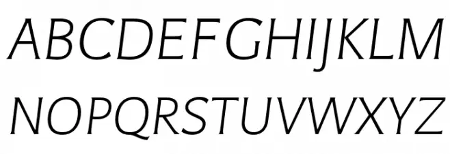 NegaraSerif-HairlineItalic خط أحرف كبيرة
