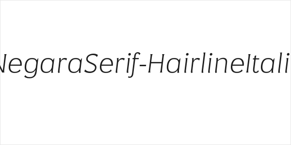 NegaraSerif-HairlineItalic Logo