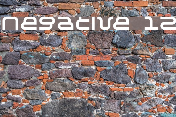 Negative 12 Шрифта examples