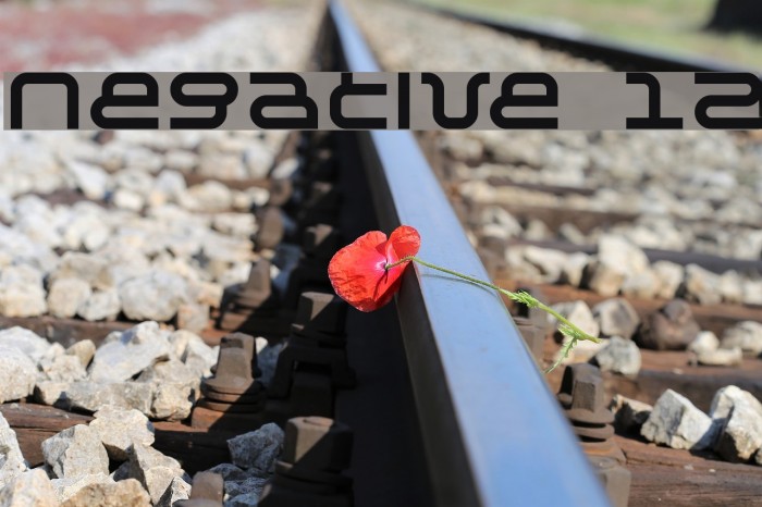 Negative 12 Шрифта examples