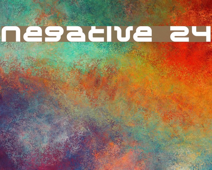 Negative 24 Font examples