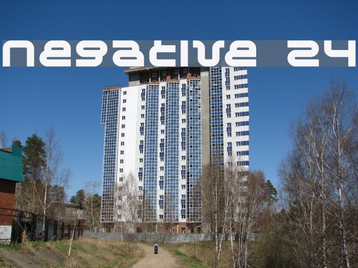 Negative 24 Font examples