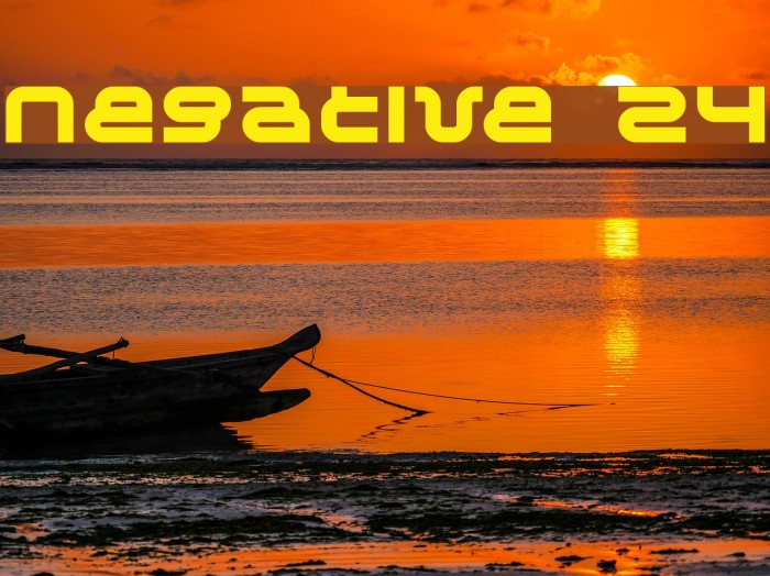 Negative 24 Font examples