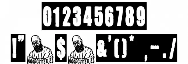 Negative Grunge Poster Font OTHER CHARS