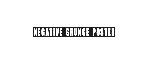 Negative Grunge Poster Logo