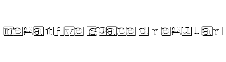 Negative Space 3D Regular  नि: शुल्क फ़ॉन्ट्स डाउनलोड