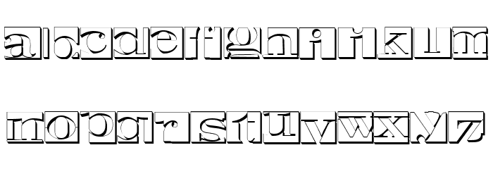 Negative Space 3D Regular Font OTHER CHARS