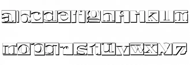 Negative Space 3D Regular Fuentes MINÚSCULAS