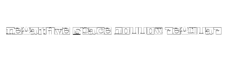 Negative Space Hollow Regular  font caratteri gratis